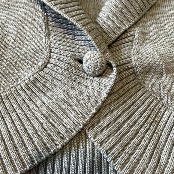 3 for $30 Vintage cropped knit cardigan with shawl collar grey size small - Picture 3 of 6